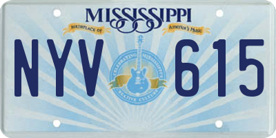 MS license plate NYV615