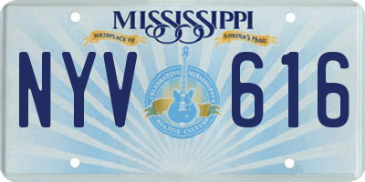 MS license plate NYV616