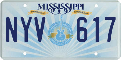 MS license plate NYV617