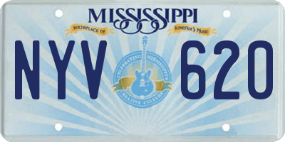 MS license plate NYV620