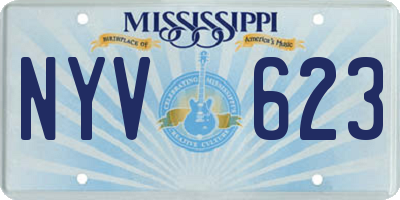 MS license plate NYV623