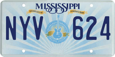MS license plate NYV624