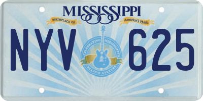 MS license plate NYV625