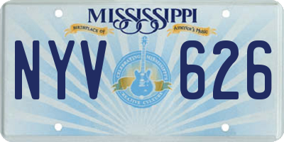 MS license plate NYV626