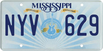 MS license plate NYV629
