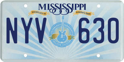 MS license plate NYV630