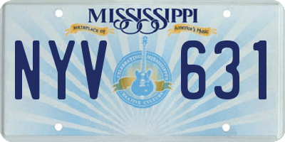 MS license plate NYV631