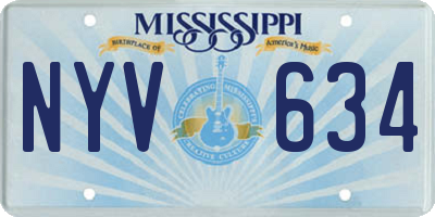 MS license plate NYV634