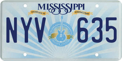MS license plate NYV635