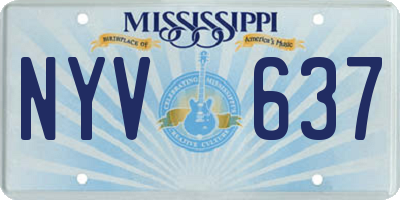 MS license plate NYV637