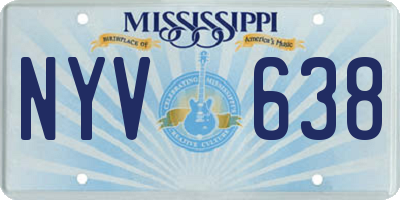 MS license plate NYV638