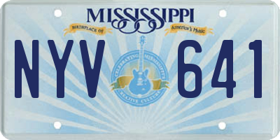 MS license plate NYV641