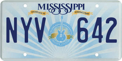 MS license plate NYV642