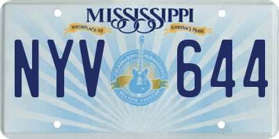 MS license plate NYV644