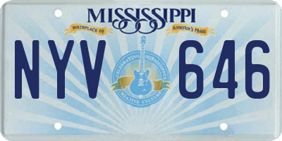 MS license plate NYV646