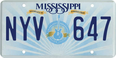 MS license plate NYV647