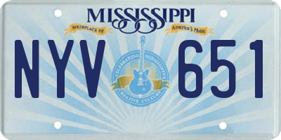 MS license plate NYV651