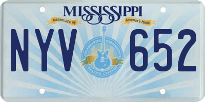 MS license plate NYV652