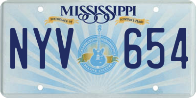 MS license plate NYV654
