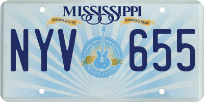 MS license plate NYV655