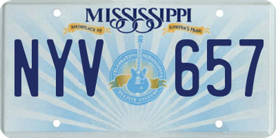 MS license plate NYV657