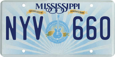 MS license plate NYV660
