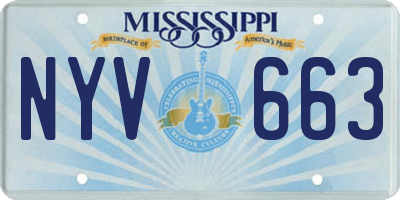 MS license plate NYV663