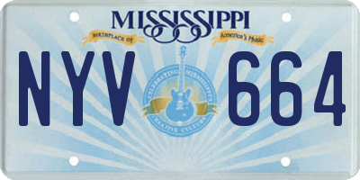 MS license plate NYV664