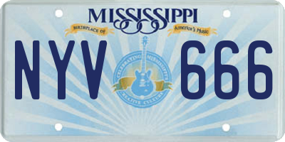 MS license plate NYV666