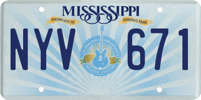 MS license plate NYV671