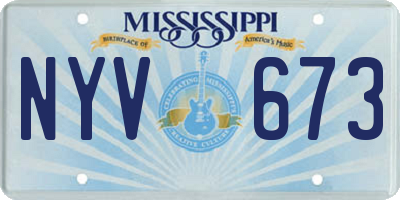 MS license plate NYV673