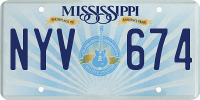 MS license plate NYV674