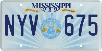MS license plate NYV675