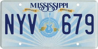 MS license plate NYV679