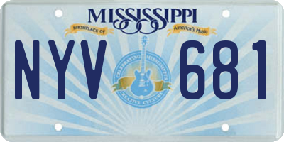 MS license plate NYV681