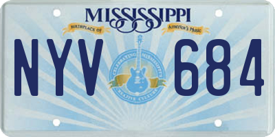 MS license plate NYV684