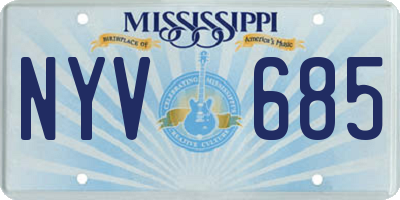 MS license plate NYV685