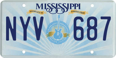 MS license plate NYV687