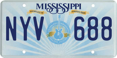 MS license plate NYV688