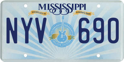 MS license plate NYV690