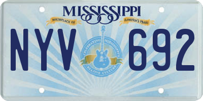 MS license plate NYV692