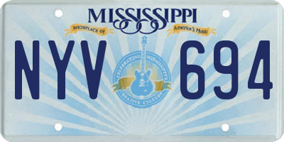 MS license plate NYV694