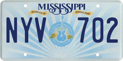 MS license plate NYV702