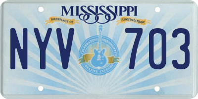 MS license plate NYV703