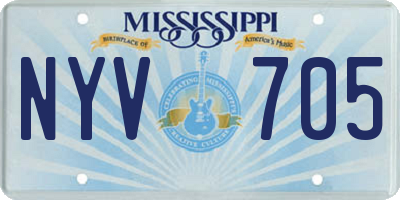 MS license plate NYV705