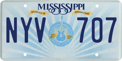 MS license plate NYV707