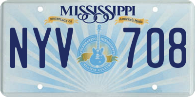 MS license plate NYV708
