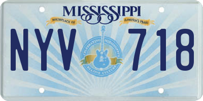 MS license plate NYV718