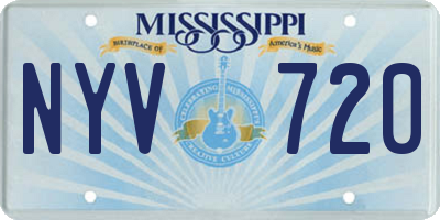 MS license plate NYV720