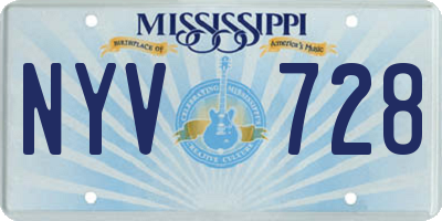 MS license plate NYV728